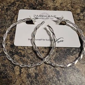 Park Lane Wrangler braided silver hoop earrings